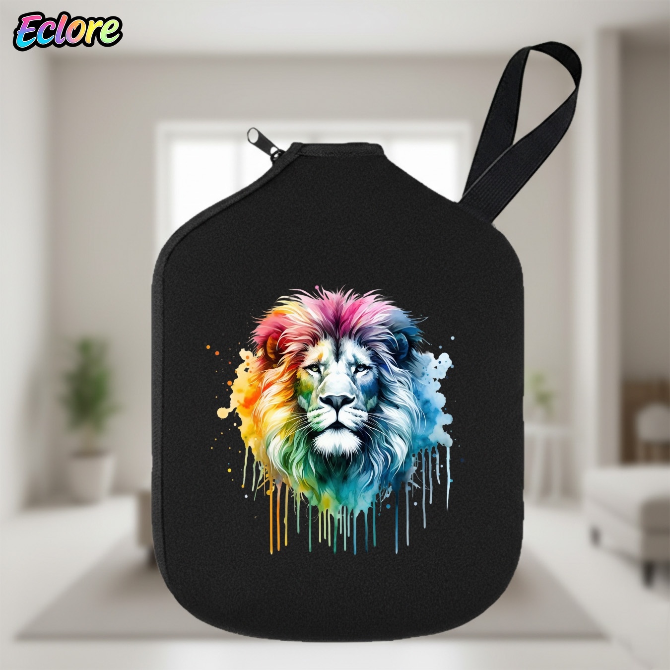 Table Tennis Paddles - Colorful Watercolor Lion Head Pickleball Paddle
