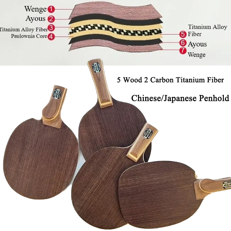 Table Tennis Paddles - Table Tennis Blade Chinese/Japanese Penhold 5