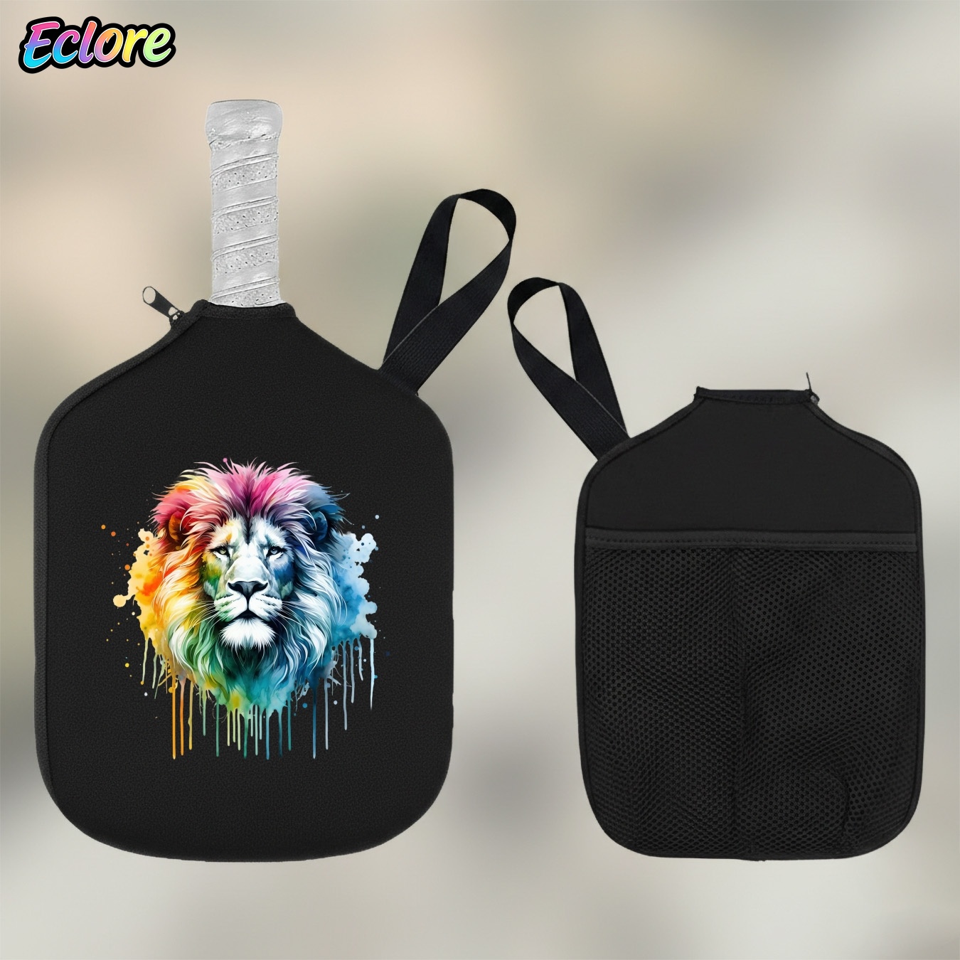 Colorful Watercolor Lion Head  - огляд і ціна Table Tennis Paddles